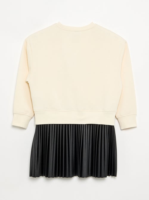 Vestido 2 em 1 - Sweatshirt + saia plissada - Kiabi Vestido 2 em 1 - Sweatshirt + saia plissada - Kiabi