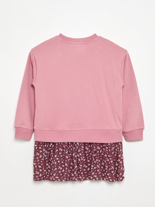 Vestido 2 em 1 com parte de sweat - Kiabi