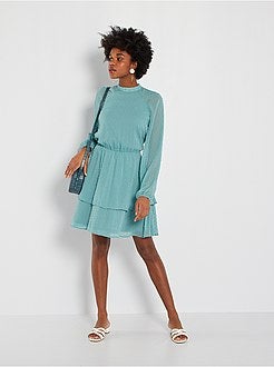 Vestido a ponto cheio - Kiabi