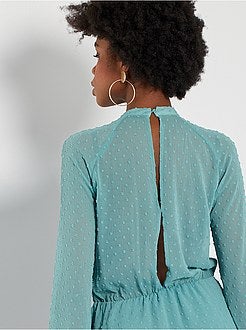 Vestido a ponto cheio - Kiabi