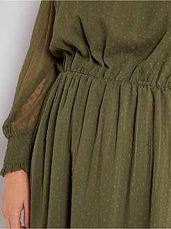 Vestido a ponto cheio - Kiabi