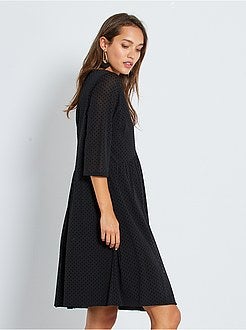 Vestido a ponto cheio - Kiabi