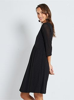 Vestido a ponto cheio - Kiabi