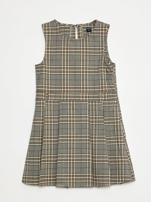 Vestido aos quadrados acima do joelho - Kiabi