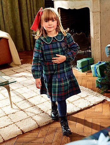 Vestido aos quadrados 'Kiabi & Catherine Painvin' em algodão