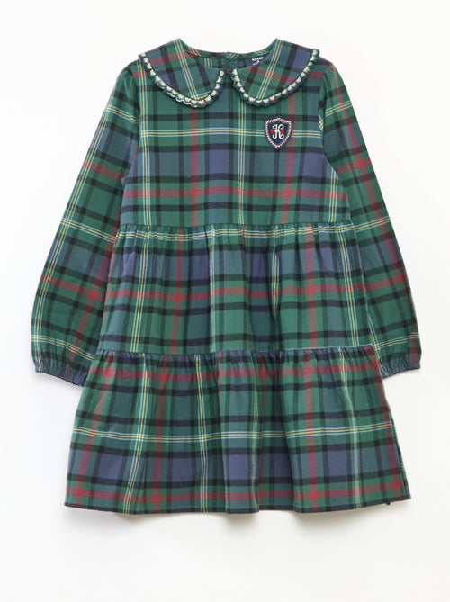 Vestido aos quadrados 'Kiabi & Catherine Painvin' em algodão - Kiabi