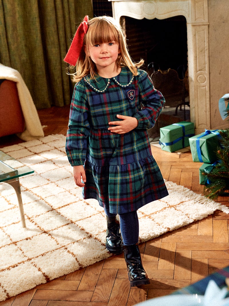 Vestido aos quadrados 'Kiabi & Catherine Painvin' em algodão Verde - Kiabi