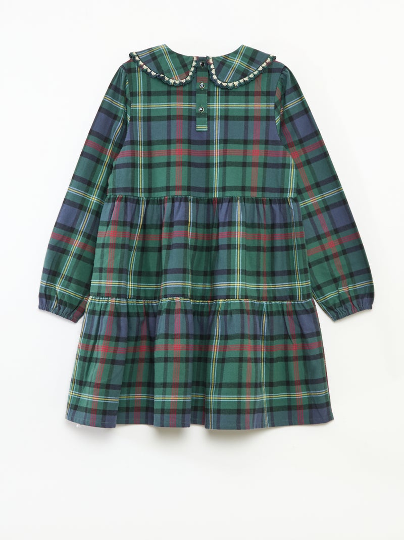 Vestido aos quadrados 'Kiabi & Catherine Painvin' em algodão Verde - Kiabi