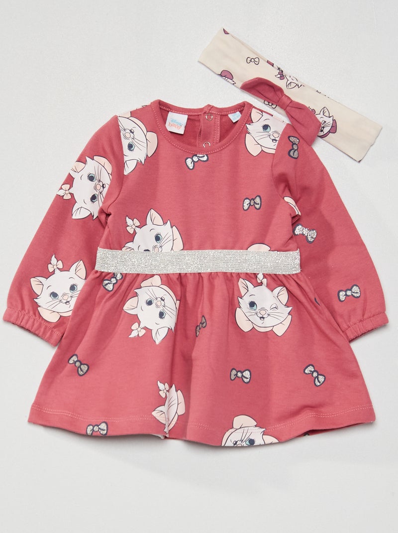 Vestido 'Aristogatos' + bandolete a condizer Rosa - Kiabi