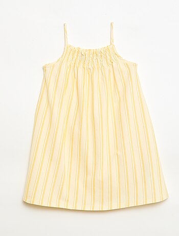 Vestido às riscas com alças