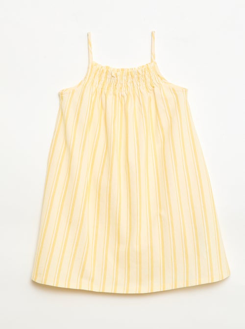 Vestido às riscas com alças - Kiabi