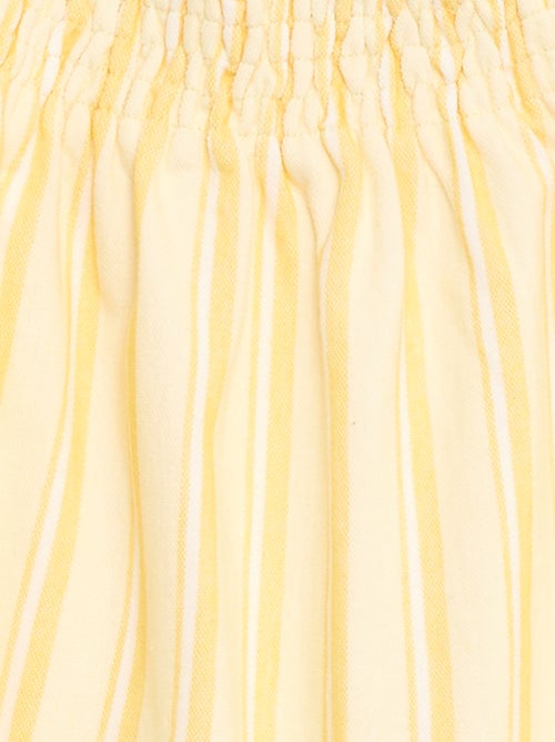 Vestido às riscas com alças - Kiabi