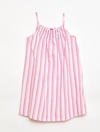 Vestido às riscas com alças