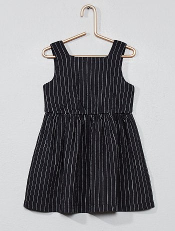 Vestido às riscas com detalhes nos botões - Kiabi