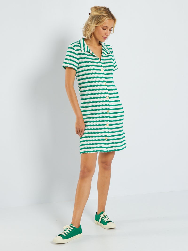 Vestido Fluido às Riscas