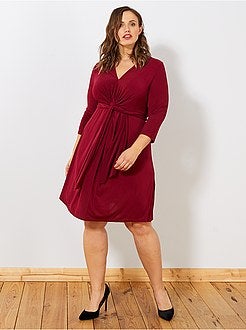 Vestido atar na cintura - Kiabi