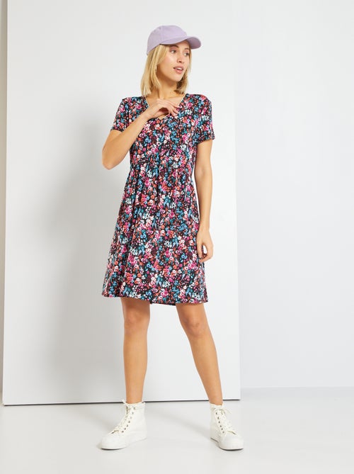 Vestido babydoll florido - Kiabi