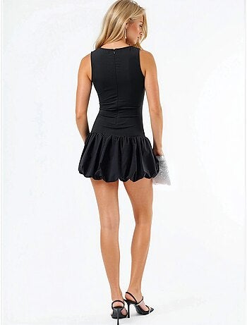 Vestido balão com decote redondo hiccup