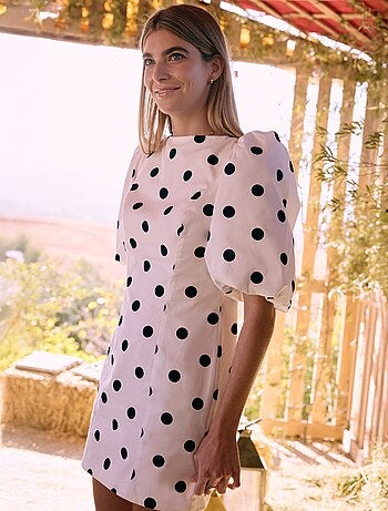 Vestido balonê de manga curta