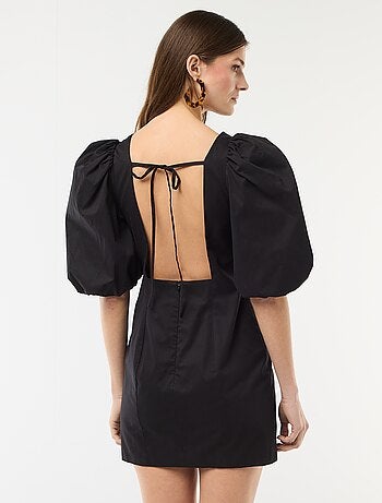 Vestido balonê de manga curta