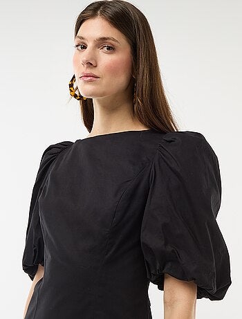 Vestido balonê de manga curta