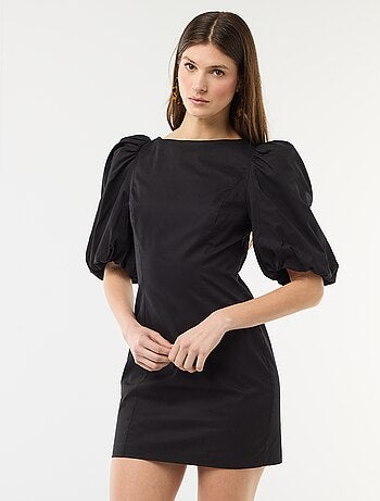 Vestido balonê de manga curta