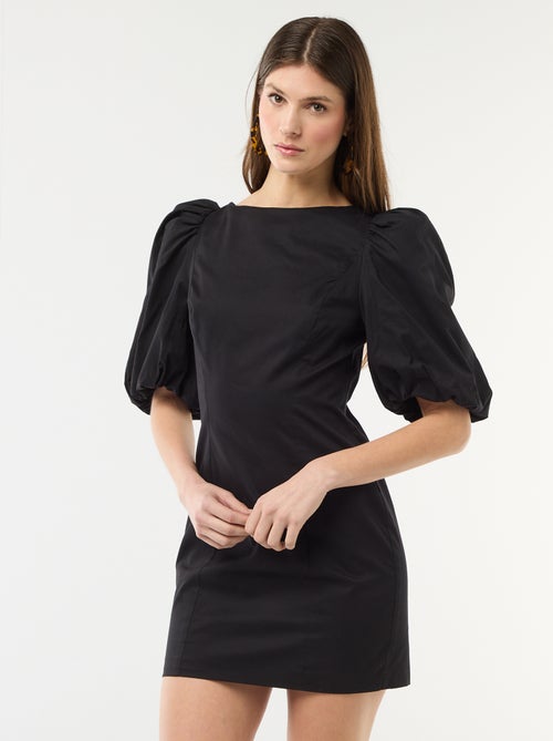 Vestido balonê de manga curta - Kiabi