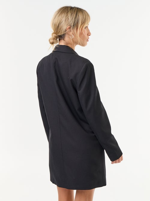 Vestido blazer midi com botões dourados - Kiabi Vestido blazer midi com botões dourados - Kiabi
