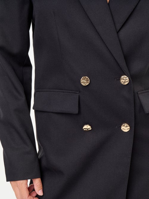 Vestido blazer midi com botões dourados - Kiabi Vestido blazer midi com botões dourados - Kiabi
