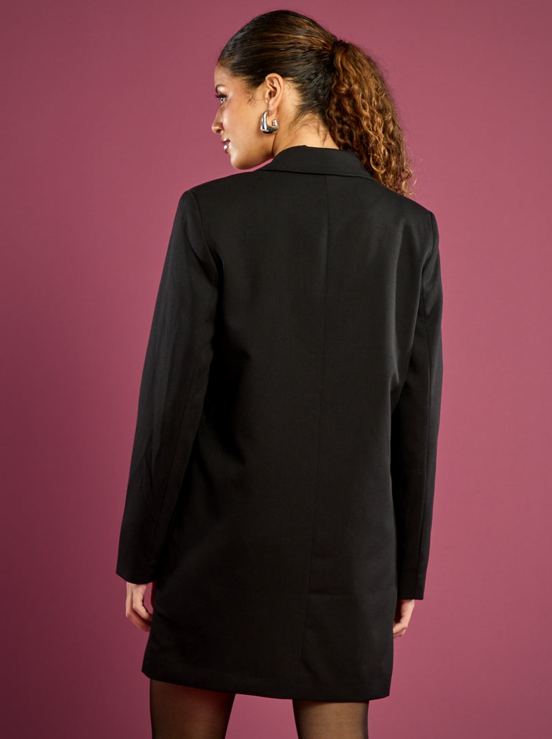 Vestido blazer trespassado Preto - Kiabi