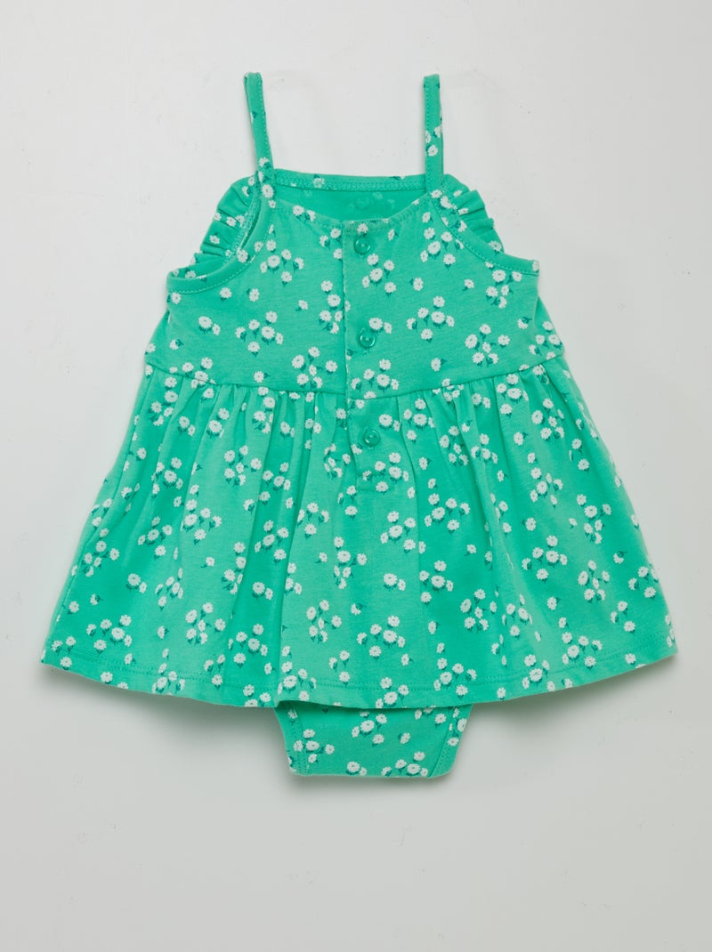 Vestido body com motivo VERDE - Kiabi