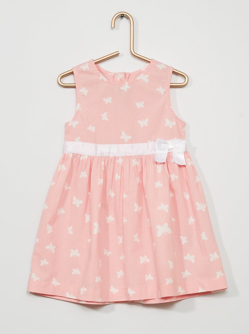 Vestido 'borboletas' Rosa - Kiabi