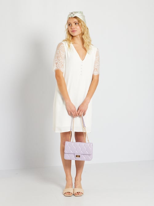 Vestido branco - Kiabi