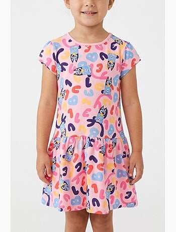 Vestido calças de ganga bluey menina | licença oficial
