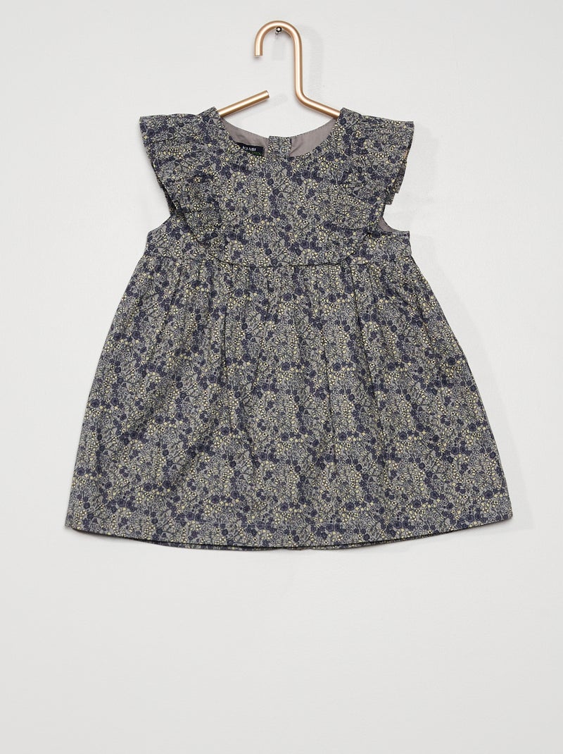Vestido + calções bloomer estampados azul - Kiabi