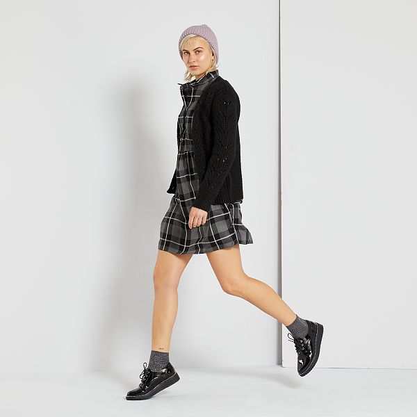 vestido camisa preto