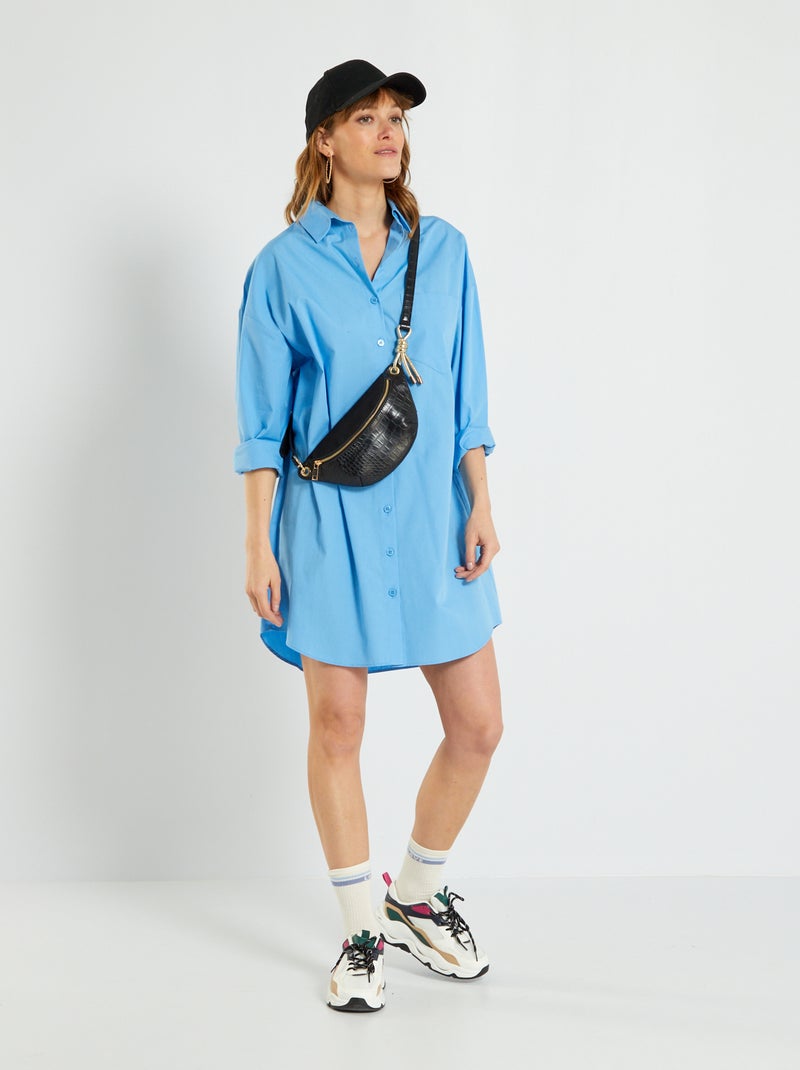 Vestido-camisa Azul Azure - Kiabi