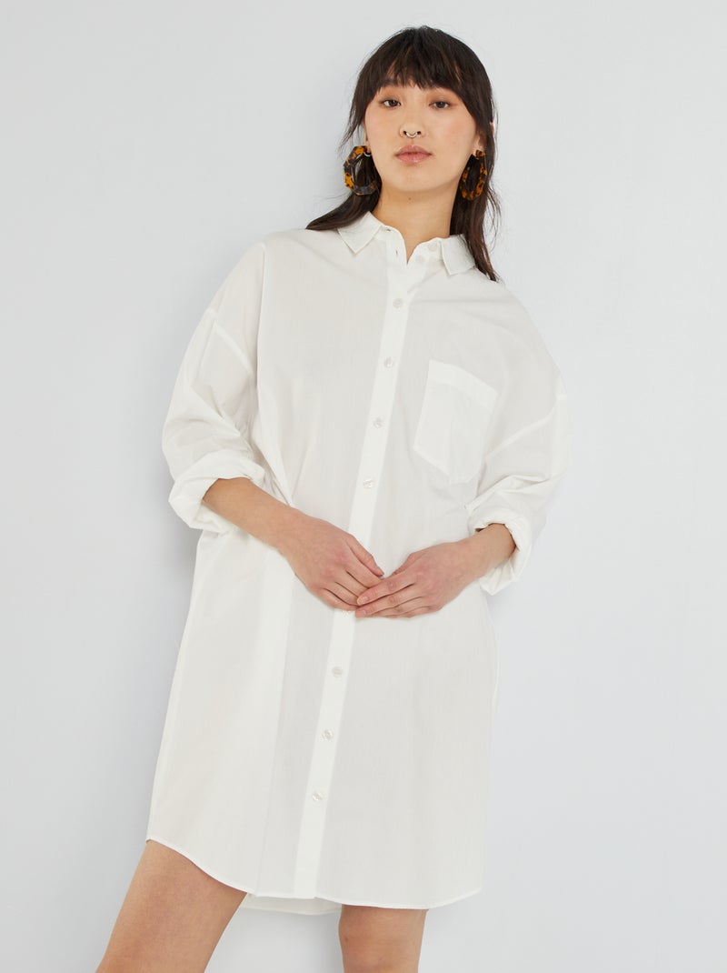 Vestido-camisa Branco - Kiabi