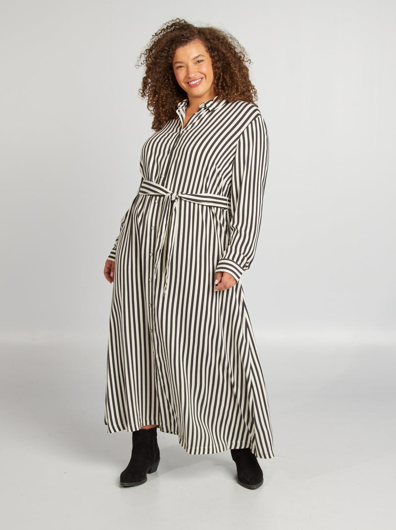 Vestido-camisa CINZA - Kiabi