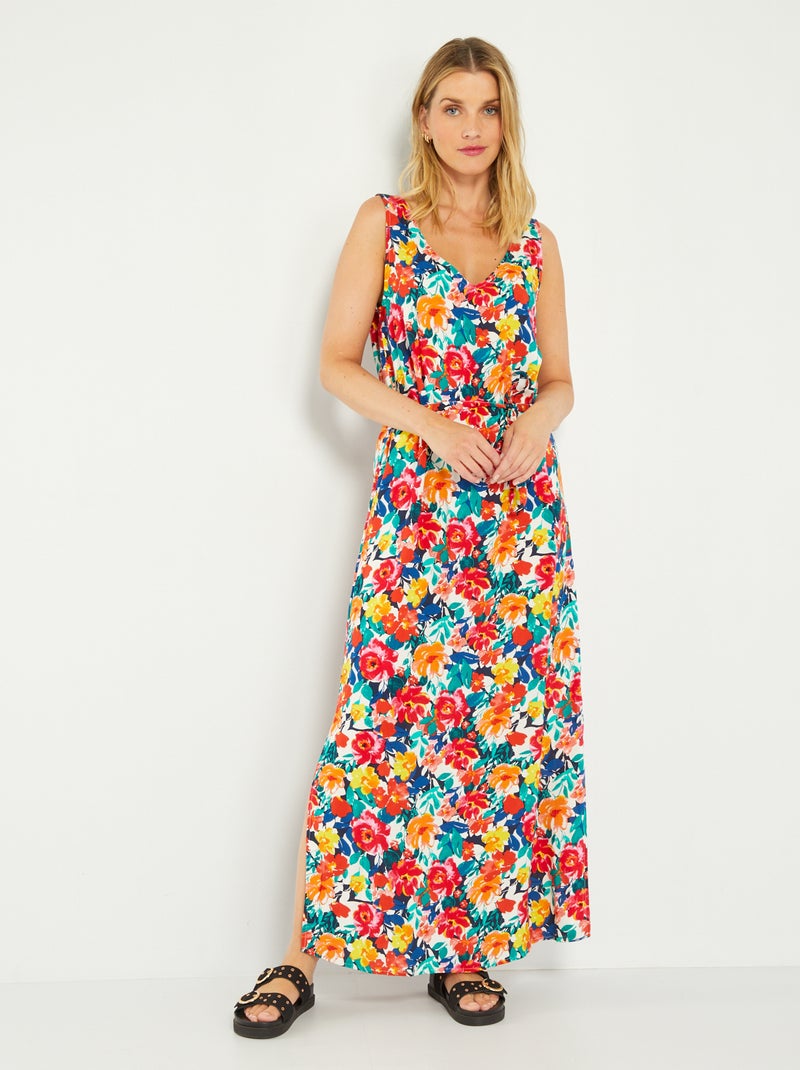Vestido-camisa com cinto para apertar 'JDY' VERMELHO - Kiabi