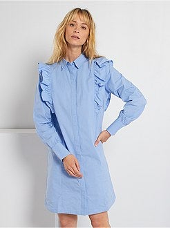 Vestido-camisa de conceção ecológica - Kiabi