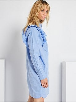 Vestido-camisa de conceção ecológica - Kiabi