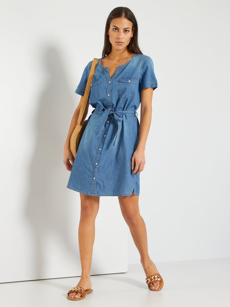 Vestido-camisa de ganga 'JDY' Jeans - Kiabi