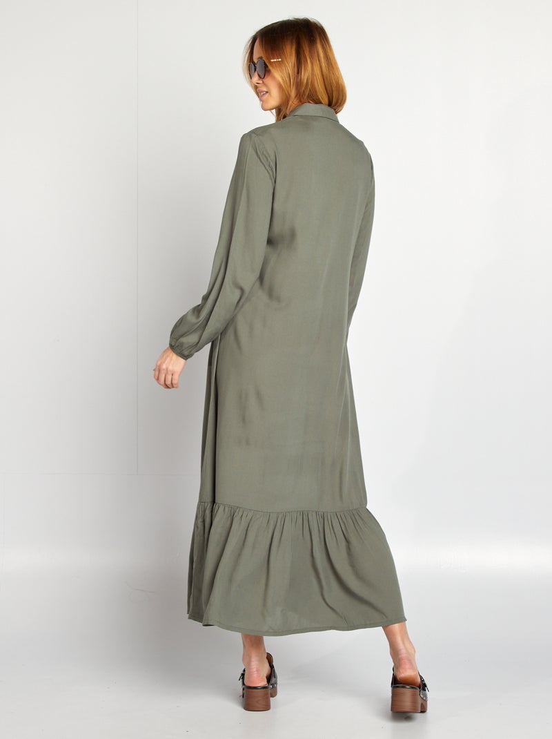 Vestido-camisa de grávida VERDE - Kiabi