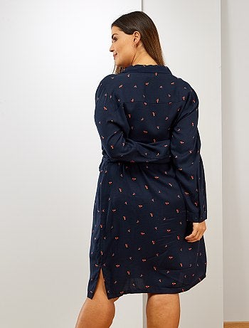 Vestido camisa estampado - Kiabi