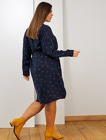 Vestido camisa estampado - Kiabi