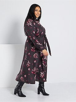 Vestido-camisa estampado - Kiabi