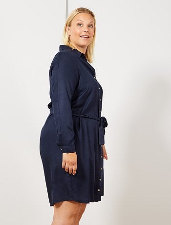 Vestido-camisa fluido - Kiabi