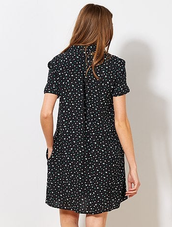 Vestido-camisa fluido - Kiabi