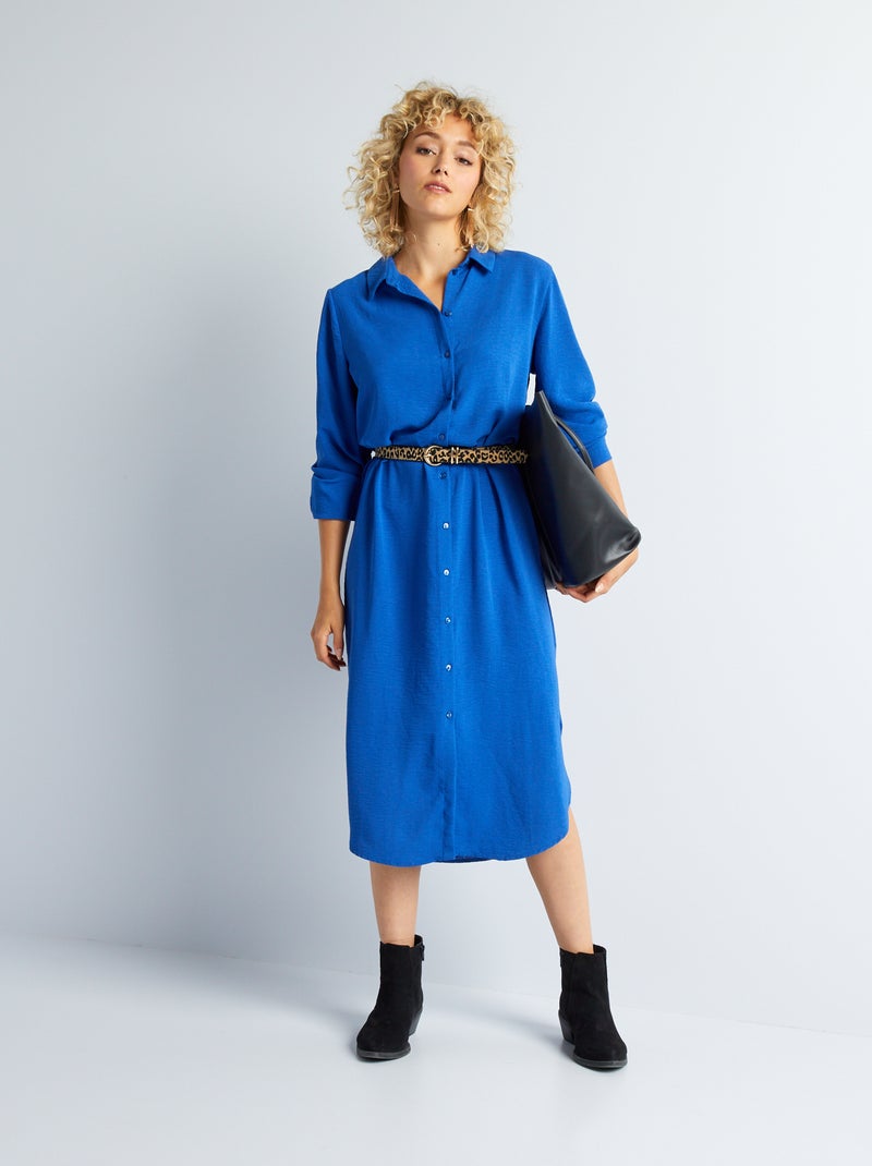 Vestido-camisa 'JDY' Azul - Kiabi